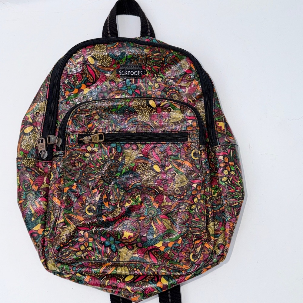 Sakroots Artist Circle Fleetwood Backpack Boho Hippie Psychedelic Multi-Color